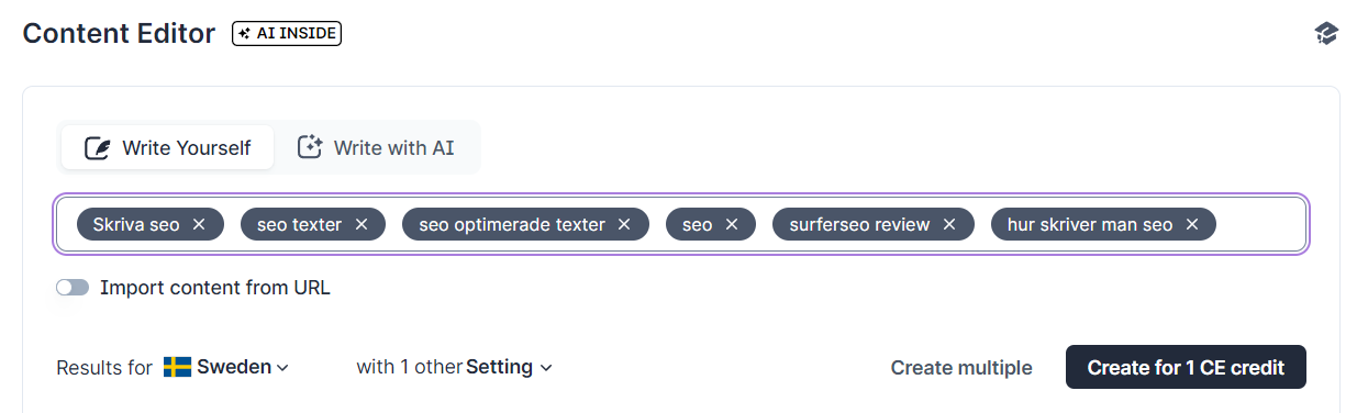 Content editor i surfer seo